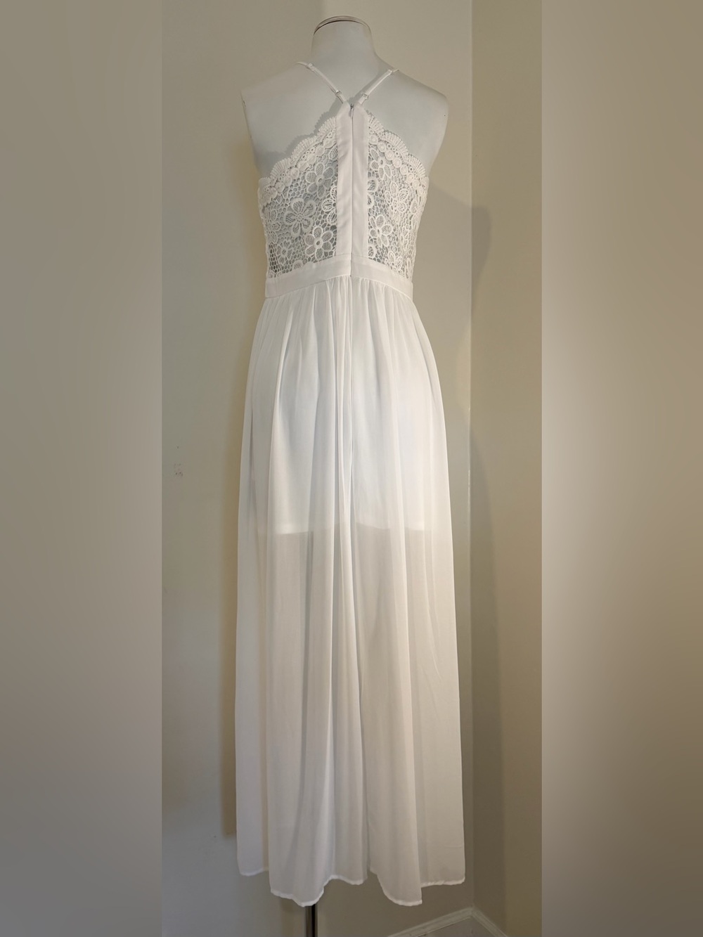 No Boundaries White Lace Bodice Maxi Dress - Picture 3 of 7